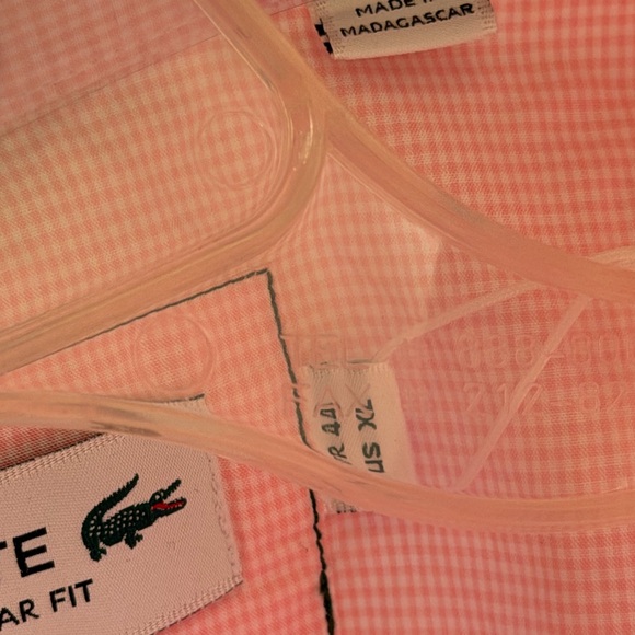 Lacoste Pink Gingham Button-Down Shirt - Picture 6 of 16